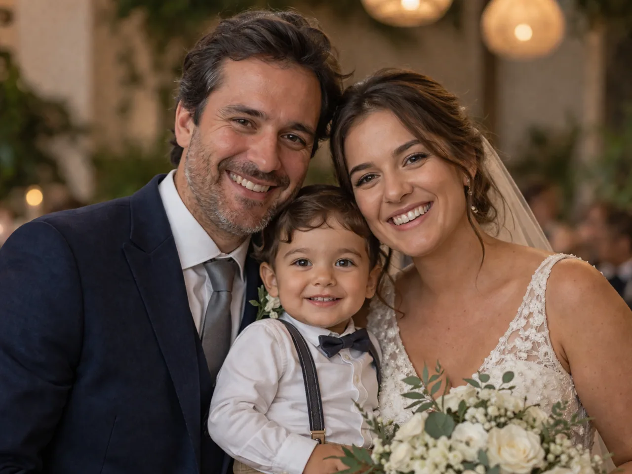 Familia compartiendo un recuerdo
